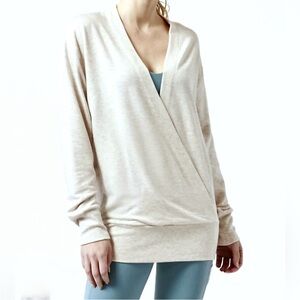 Athleta Cream Wrap Sweater